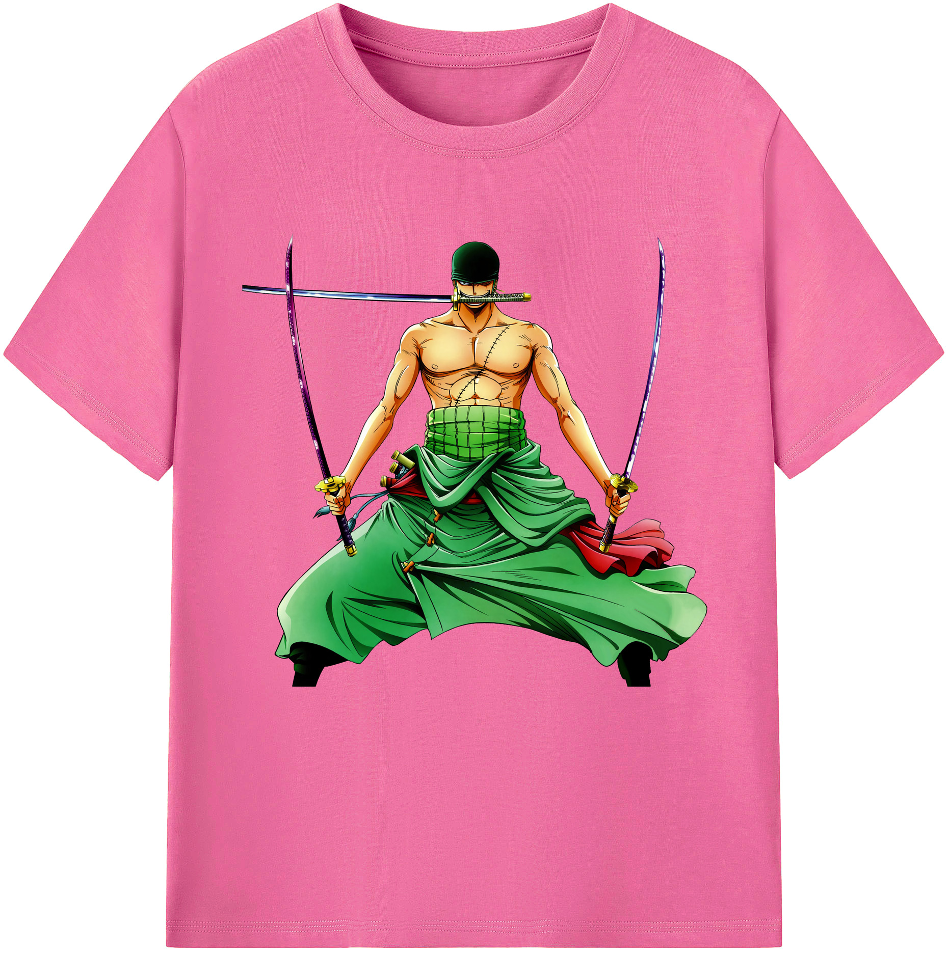 ワンピース ロロノア・ゾロ ONE PIECE Roronoa Zoro レディースカジュアルプリントTシャツ（綿100％）